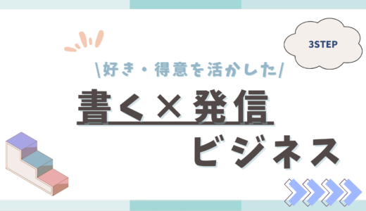 資格や得意を活かした「書く×発信」のスモールビジネスを３STEPで解説